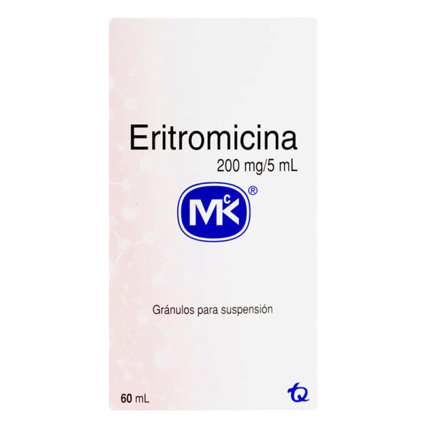 ERITROMICINA 200 MGS SUSPENSION 60 ML MK