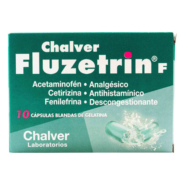 FLUZETRIN F 500 MG 10 CAPSULAS CBG