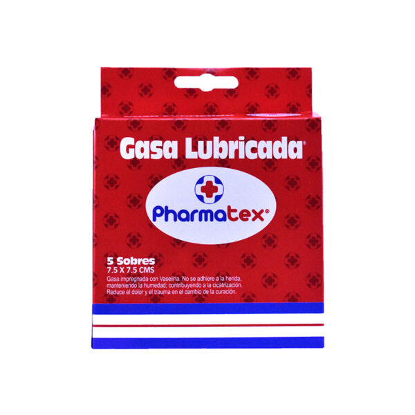 GASA LUBRICADA PHARMATEX 7.5X7.5CM 5 SB